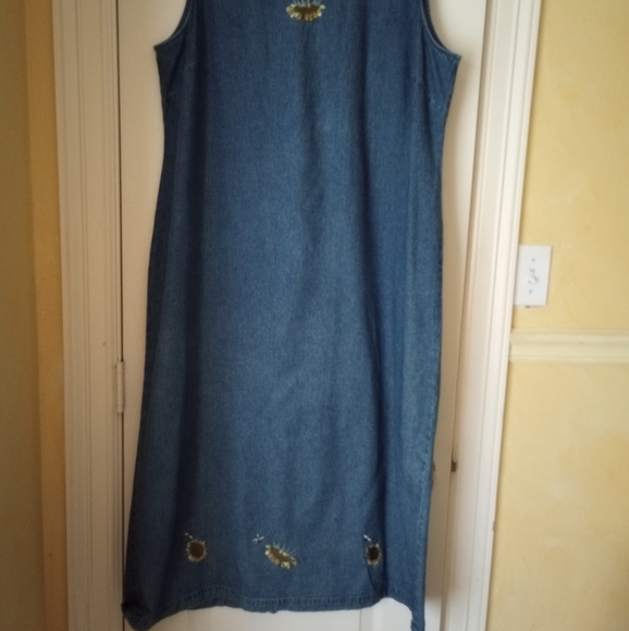 Reese Kelly Maxi Sunflower Denim Dress/ Shirt Set - Picture 5 of 11